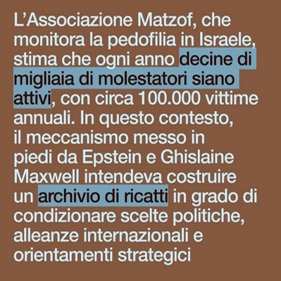 l'associazione Matzof documenta casi di pedofilia in israele